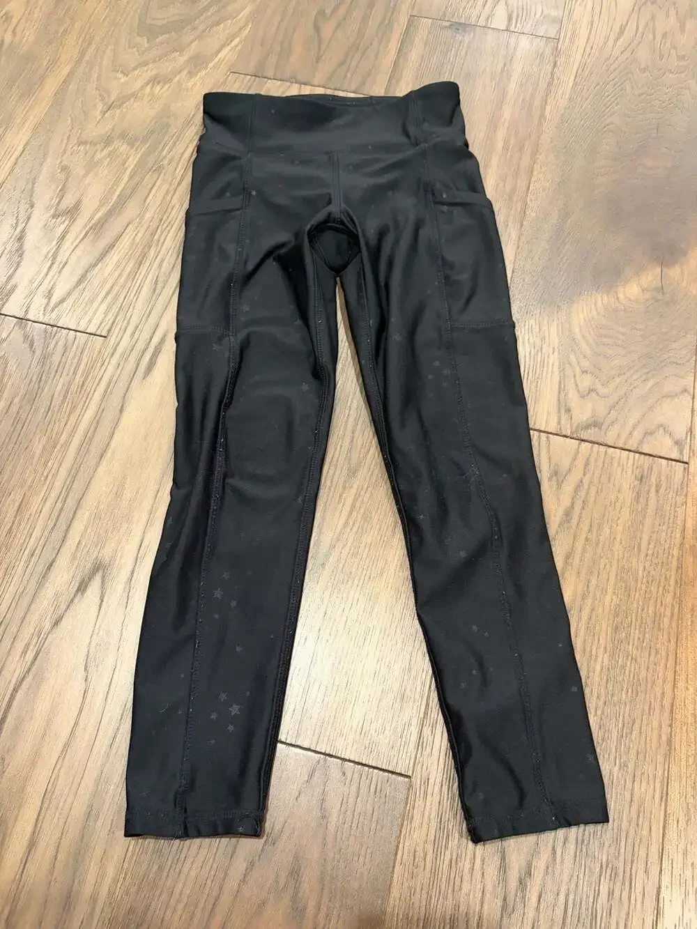 GapFit Girls Black Star Print Pocket Leggings Size S 6-7